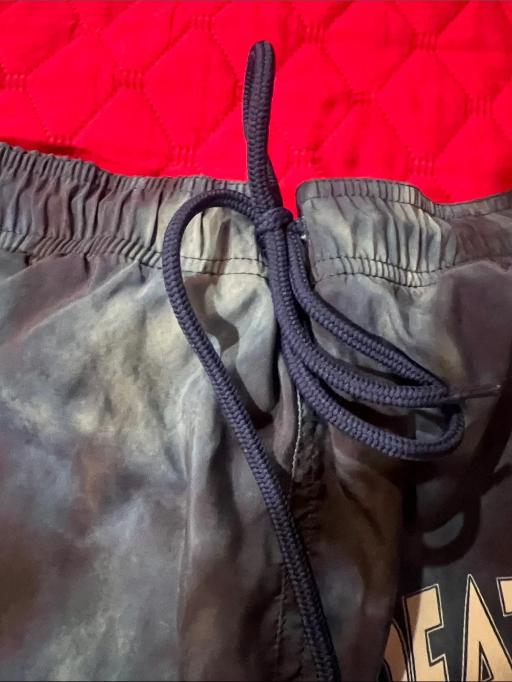 Death Row Records Navy Tie-Dye Men's Swim Trunks